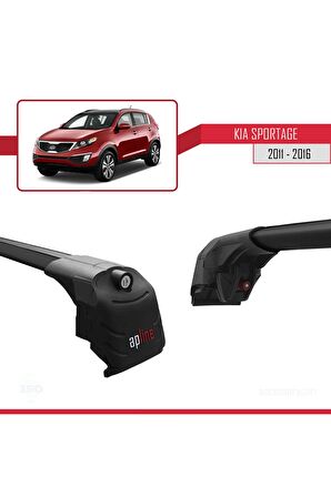 Kia Sportage (SL) 2011-2016 Arası Ile Uyumlu Ace-2 Ara Atkı Tavan Barı Siyah