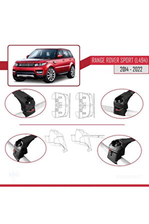 Land Rover Range Rover SPORT 2014-2022 Arası ile uyumlu ACE-2 Ara Atkı Tavan Barı SİYAH