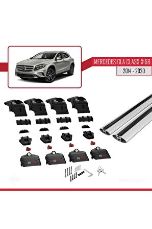 Mercedes GLA (X156) 2014-2020 Arası ile uyumlu ACE-2 Ara Atkı Tavan Barı GRİ