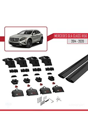 Mercedes GLA (X156) 2014-2020 Arası ile uyumlu ACE-2 Ara Atkı Tavan Barı SİYAH