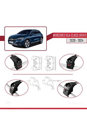 Mercedes Gla-Class (H247) 2020 ve Sonrası ile uyumlu ACE-2 Ara Atkı Tavan Barı GRİ