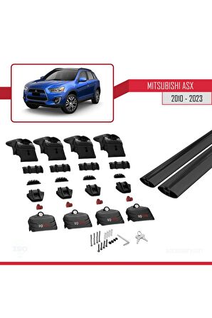 Mitsubishi Asx / Rvr (MK3) 2010-2023 Arası Ile Uyumlu Ace-2 Ara Atkı Tavan Barı Siyah