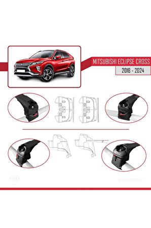Mitsubishi Eclipse CROSS 2018 ve Sonrası ile uyumlu ACE-2 Ara Atkı Tavan Barı SİYAH