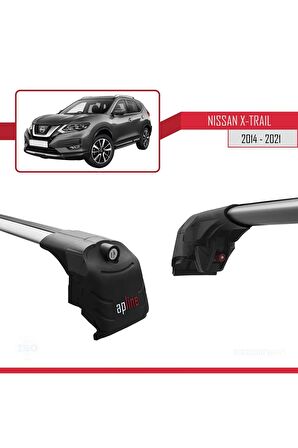 Nissan X-Trail  2014-2021 Arası ile uyumlu ACE-2 Ara Atkı Tavan Barı GRİ