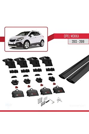 Opel  Mokka 2013-2019 Arası ile uyumlu ACE-2 Ara Atkı Tavan Barı SİYAH