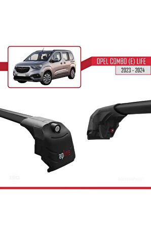 Opel Combo (E) Life 2023 ve Sonrası ile uyumlu ACE-2 Ara Atkı Tavan Barı SİYAH