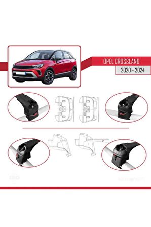 Opel CROSSLAND 2020 ve Sonrası ile uyumlu ACE-2 Ara Atkı Tavan Barı SİYAH
