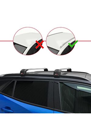 Peugeot 2008 2020 ve Sonrası ile uyumlu ACE-2 Ara Atkı Tavan Barı GRİ