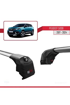 Peugeot 5008 2017 ve Sonrası ile uyumlu ACE-2 Ara Atkı Tavan Barı GRİ