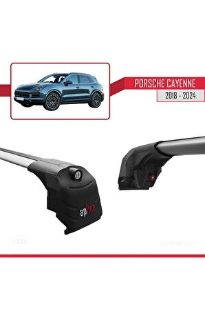 Porsche Cayenne 2018 ve Sonrası ile uyumlu ACE-2 Ara Atkı Tavan Barı Gri