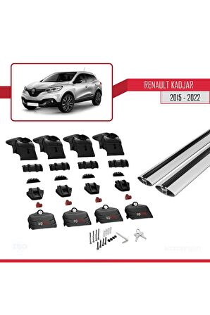 Renault Kadjar 2015-2022 Arası ile uyumlu ACE-2 Ara Atkı Tavan Barı GRİ