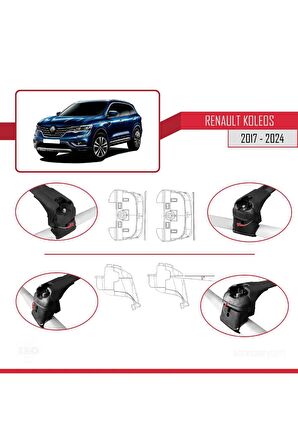 Renault Koleos 2017 ve Sonrası ile uyumlu ACE-2 Ara Atkı Tavan Barı SİYAH