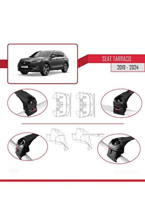 Seat Tarraco 2019 ve Sonrası ile uyumlu ACE-2 Ara Atkı Tavan Barı SİYAH