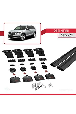 Skoda Kodiaq 2017-2024 Arası ile uyumlu ACE-2 Ara Atkı Tavan Barı SİYAH