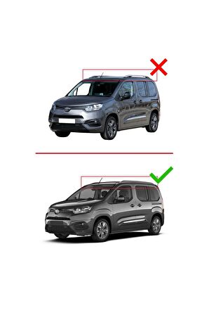 Toyota Proace City Verso 2023 Ve Sonrası Ile Uyumlu Ace-2 Ara Atkı Tavan Barı Gri