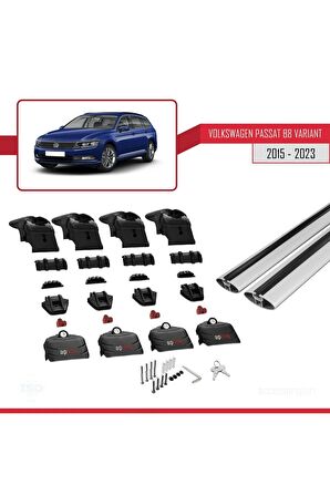 Volkswagen Passat VARIANT (B8) 2015-2023 Arası ile uyumlu ACE-2 Ara Atkı Tavan Barı GRİ