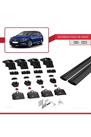 Volkswagen Passat VARIANT (B8) 2015-2023 Arası ile uyumlu ACE-2 Ara Atkı Tavan Barı SİYAH