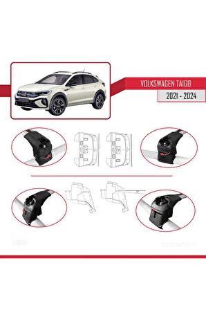 Volkswagen TAIGO 2021 ve Sonrası ile uyumlu ACE-2 Ara Atkı Tavan Barı GRİ