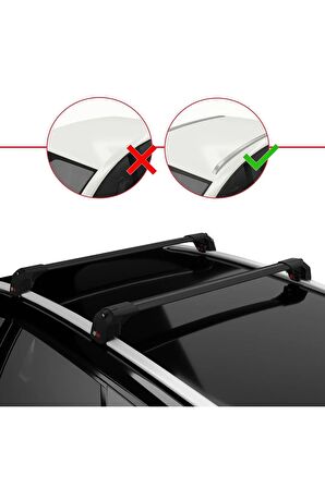 Volkswagen TIGUAN R-LINE  2020-2023 Arası ile uyumlu ACE-2 Ara Atkı Tavan Barı SİYAH