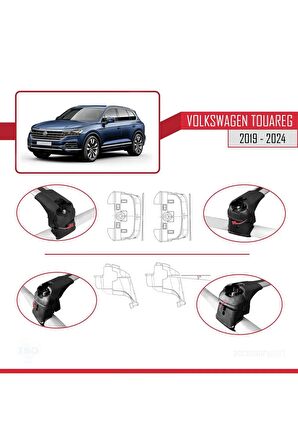 Volkswagen Touareg  2019 ve Sonrası ile uyumlu ACE-2 Ara Atkı Tavan Barı GRİ