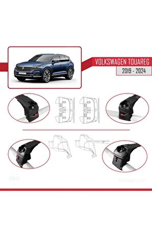 Volkswagen Touareg 2019 ve Sonrası ile uyumlu ACE-2 Ara Atkı Tavan Barı SİYAH