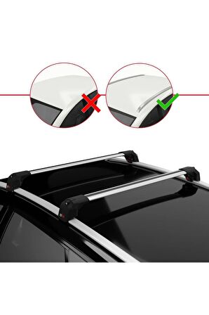 Volvo XC40 (Hybrid) 2020 ve Sonrası ile uyumlu ACE-2 Ara Atkı Tavan Barı GRİ