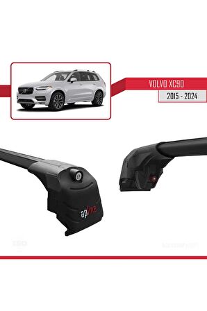Volvo XC90 2015 ve Sonrası ile uyumlu ACE-2 Ara Atkı Tavan Barı SİYAH