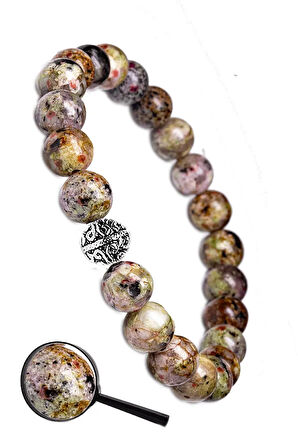 Sertifikalı Aaa+ Afrika Jasper Taşı Bileklik - Gümüş Aparatlı