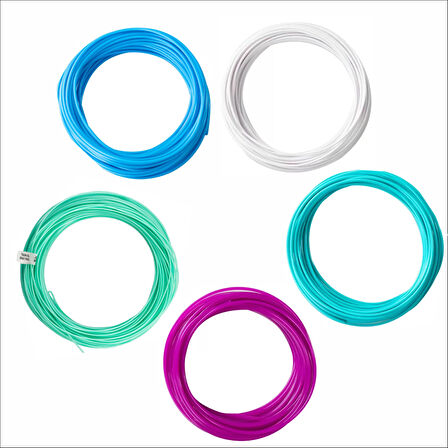 3D Kalem için Açık Renkler(Açık mavi,Turkuaz,Su Yeşili,Eflatun,Beyaz) PLA Filament Seti