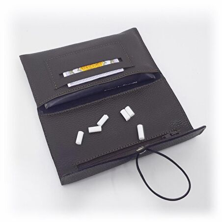 Suni Deri Kese / Koyu Kahve