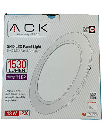 ACK 18W 4000K (Günışığı) Sıva Altı Led Panel Armatür