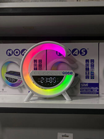 NOAS SİMİ KABLOSUZ ŞARJLI BLUETOOTHLU HOPARLÖRLÜ MASA LAMBASI RGB YL86-1240