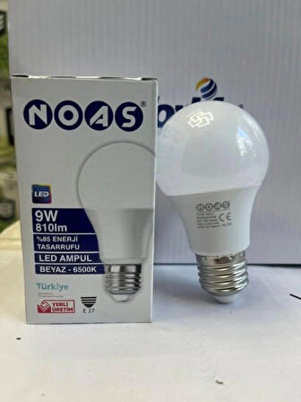 NOAS 9W LED AMPUL 810LM-6500K BEYAZ 5 ADET