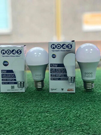 NOAS 9W LED AMPUL 810LM-6500K BEYAZ -3 ADET