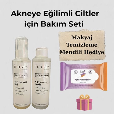 Yağlı ve Karma Ciltler için ve Akne Karşıtı 2'li Bakım Seti- Yüz Yıkama Jeli ve Tonik