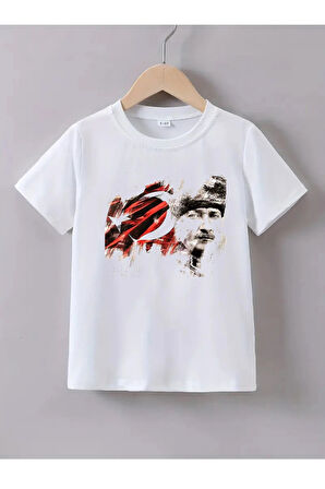 Tekli ve 3lü Pamuk Kız Erkek Çocuk Atatürk Baskılı Tshirt Tişört 5 6 7 8 9 10 11 12 13 14 yaş