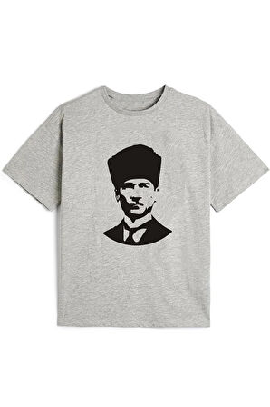 Tekli ve 3lü Pamuk Kız Erkek Çocuk Atatürk Baskılı Tshirt Tişört 5 6 7 8 9 10 11 12 13 14 yaş