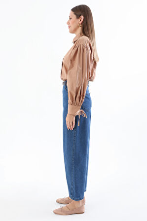 Mavi %100 Pamuk Denim Slouchy Pantolon