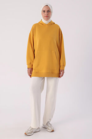 Hardal Kanguru Cepli Oversize Sweatshirt