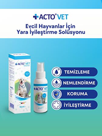 ACTO® VET SOLUTION 50 ML | Evcil Hayvanlar için Yara İyileştirme Solüsyonu