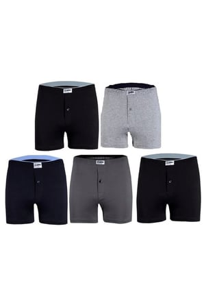 Erkek 5 Adet Pamuklu Boxer Çok Renkli Abani Classic