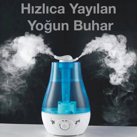 Enraco Çift Sprey Ultrasonik Hava Nemlendirici Buhar Makinesi 3L