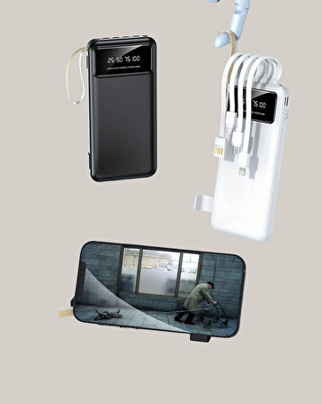Taşınabilir 20.000 mAh Hızlı Şarj Powerbank 4 Çıkışlı