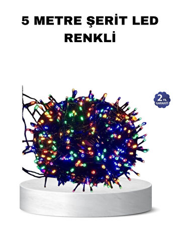 50 Ampullü 5 Metre LED Işık – 8 Modlu, Enerji Tasarruflu Dekoratif Aydınlatma