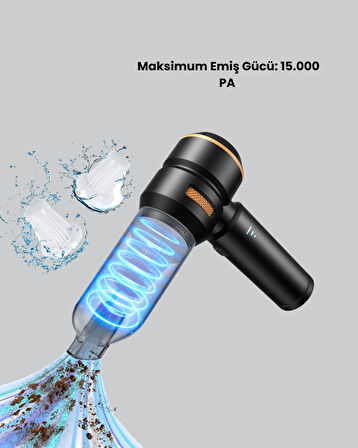 Kablosuz Şarjlı Araç İçi ve Küçük Alanlar İçin Güçlü Vakumlu Süpürge