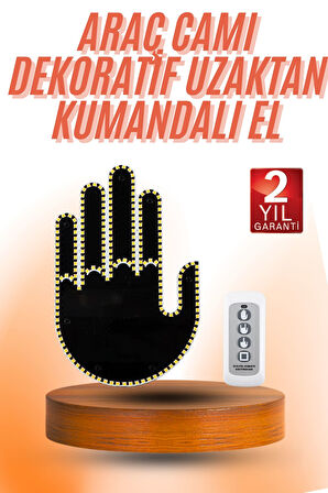 Kumandalı El Led Araba İçi 4 Farklı Mod El Orta Parmak Led