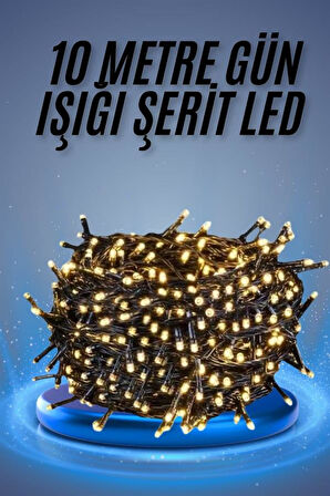 Led Işık Ağaç Süsleme Ampüllü Dekoratif Aydınlatma 10 Metre Gün Işığı