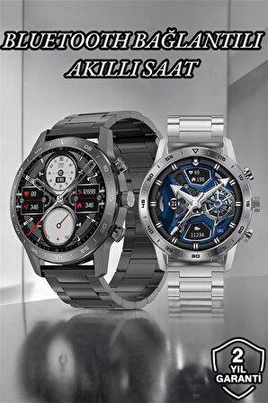 Suya Dayanıklı Dokunmatik Akıllı Saat Bluetooth 5.0, Sesli Asistan ve Sağlık Takibi