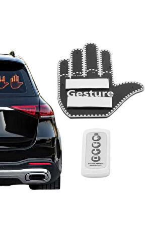 El Orta Parmak Led Kumandalı Araç İçi Reflektör Arka Cam El Simgesi
