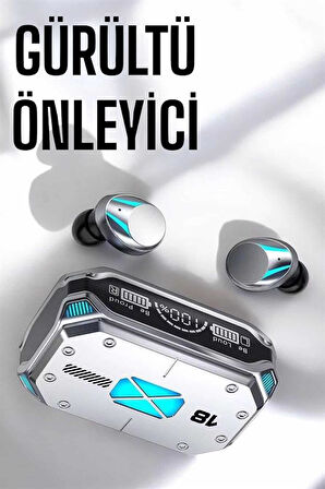 Kablosuz Powerbankli Oyuncu Kulaklığı Gürültü Önleyici